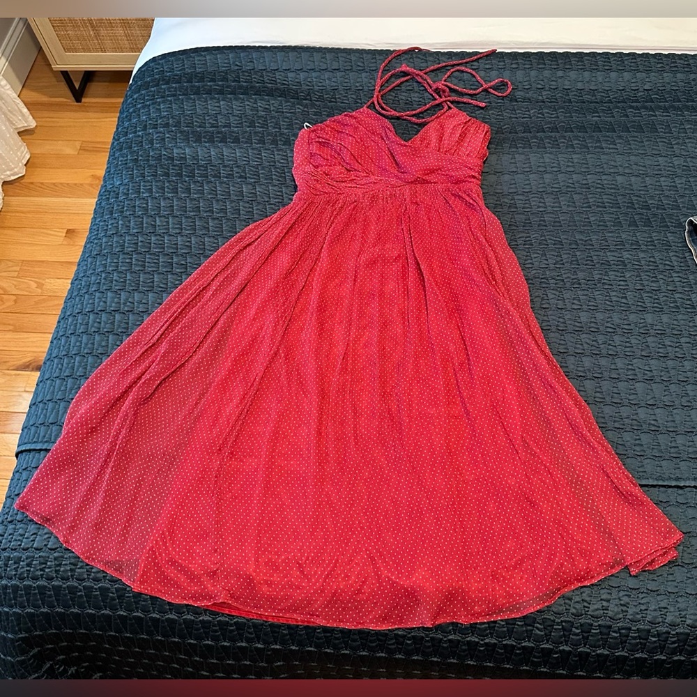 Zara silk halter dress